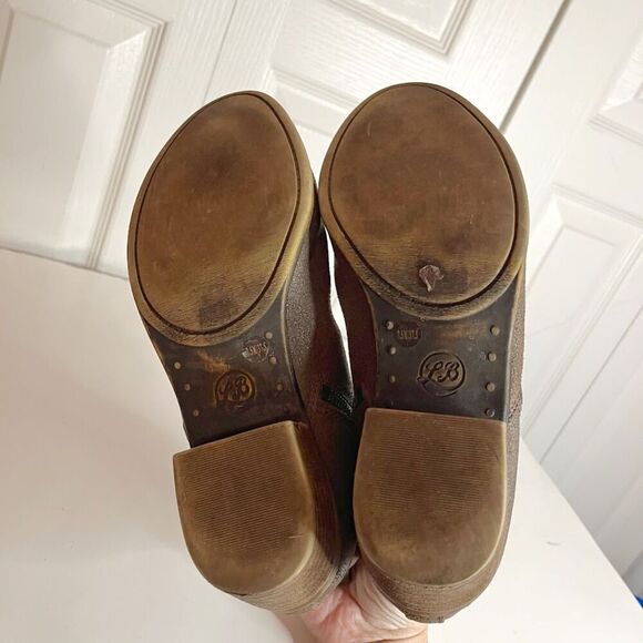 Lucky Brand Zipper Nubuck Leather Ankle Cowboy Western Bootie Boots - Picture 11 of 12